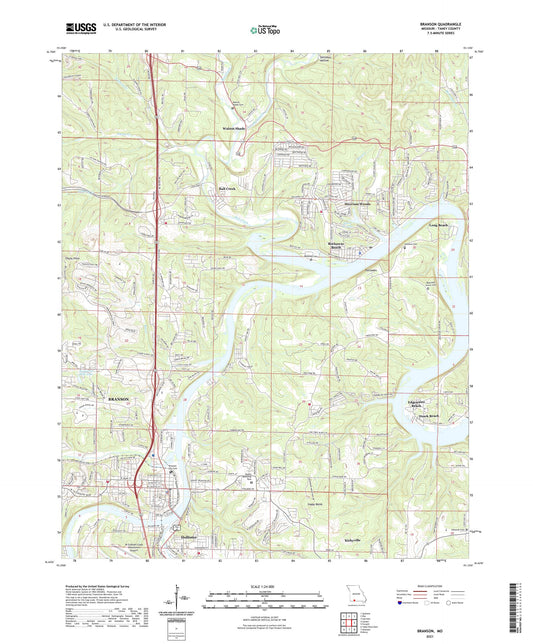 Branson Missouri US Topo Map Image