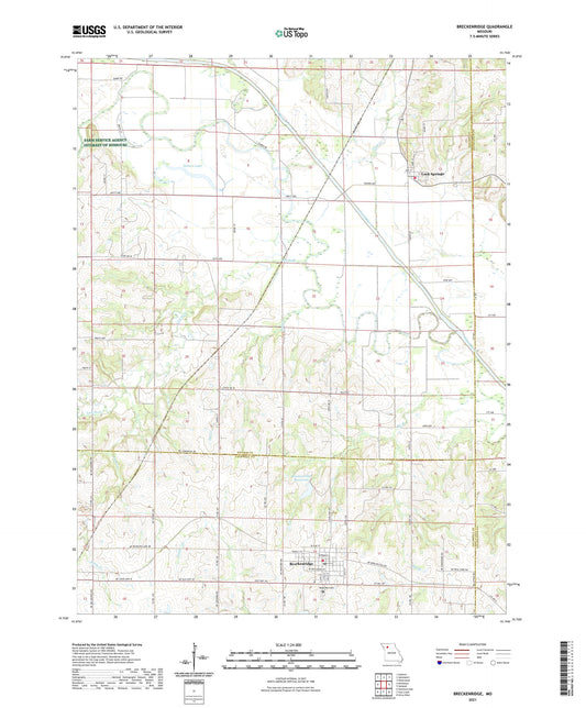 Breckenridge Missouri US Topo Map Image