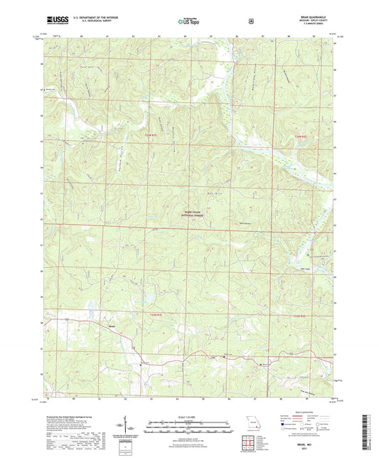 Briar Missouri US Topo Map Image