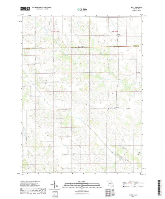 Brock Missouri US Topo Map Image