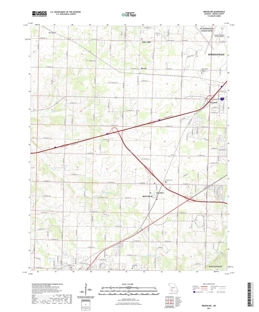 Brookline Missouri US Topo Map Image