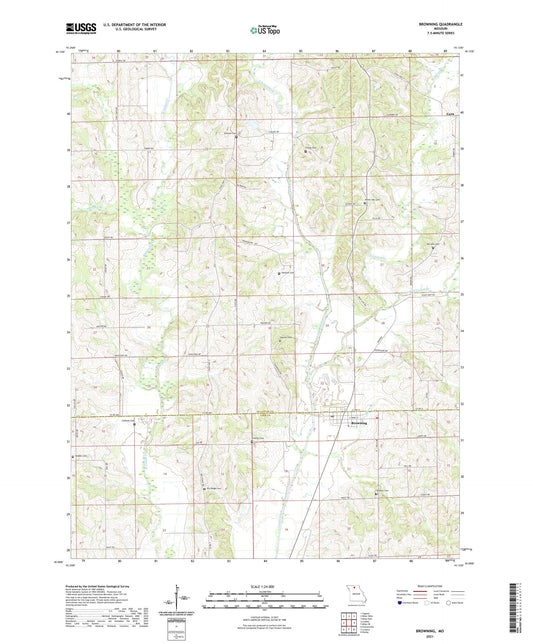 Browning Missouri US Topo Map Image