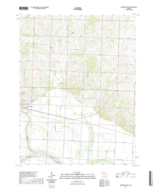 Brunswick East Missouri US Topo Map Image