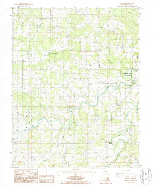 Classic USGS Bucyrus Missouri 7.5'x7.5' Topo Map Image