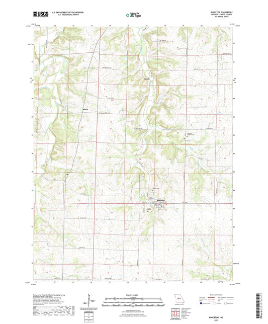 Bunceton Missouri US Topo Map Image