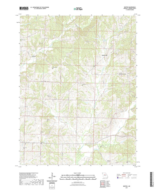 Burton Missouri US Topo Map Image