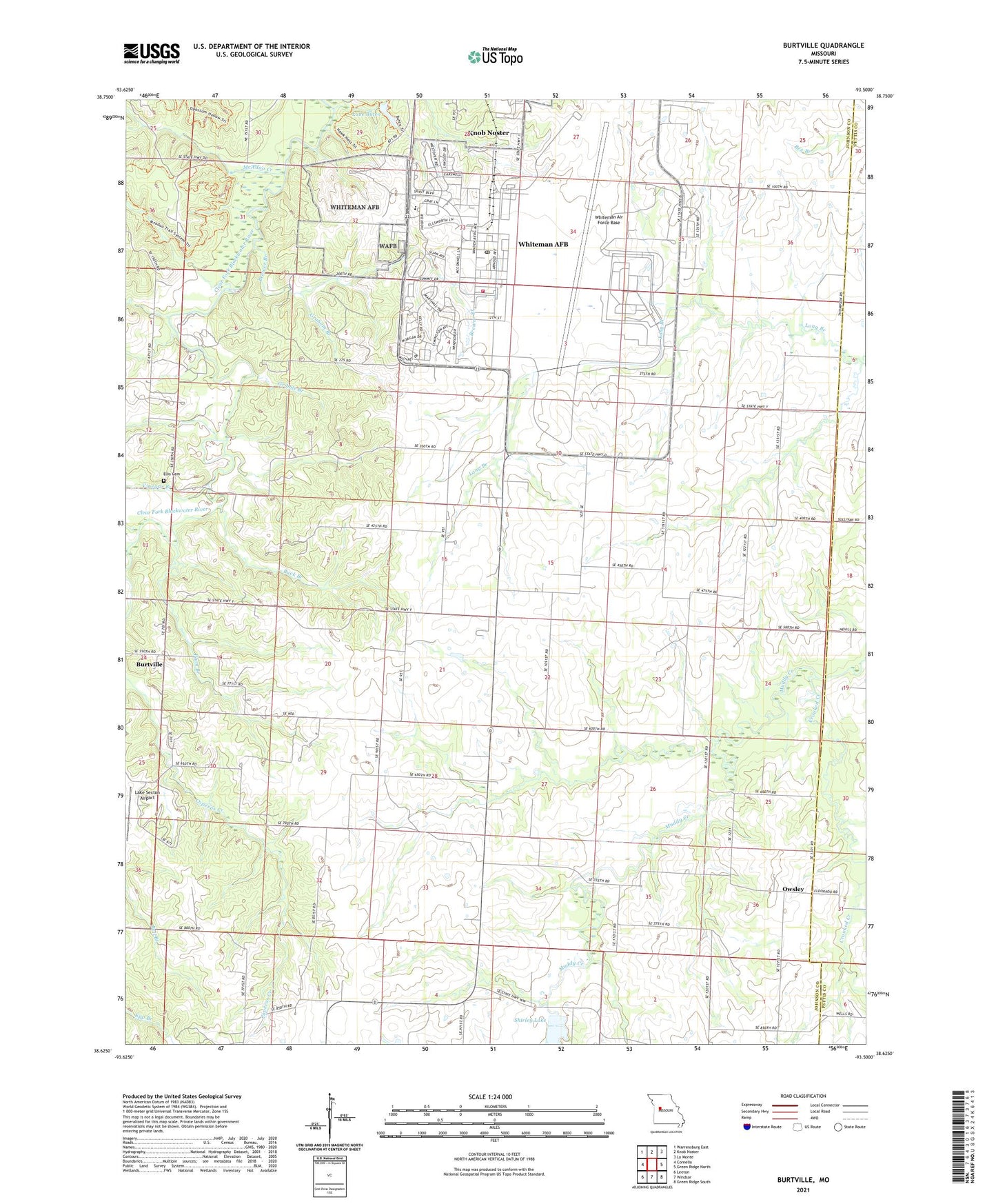 Burtville Missouri US Topo Map Image
