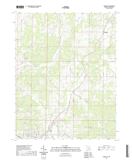 Cabool NE Missouri US Topo Map Image