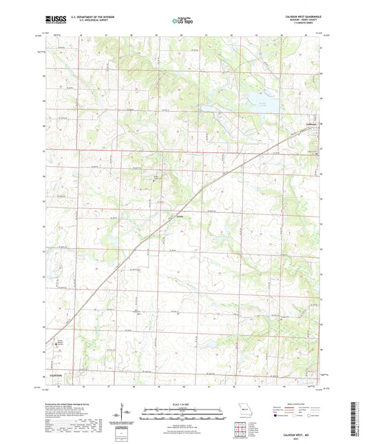 Calhoun West Missouri US Topo Map Image