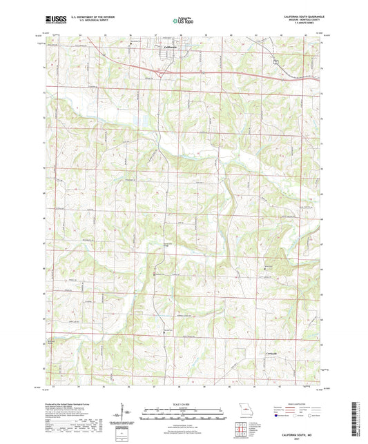 California South Missouri US Topo Map Image