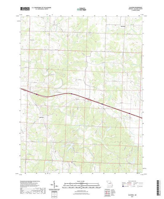 Calwood Missouri US Topo Map Image