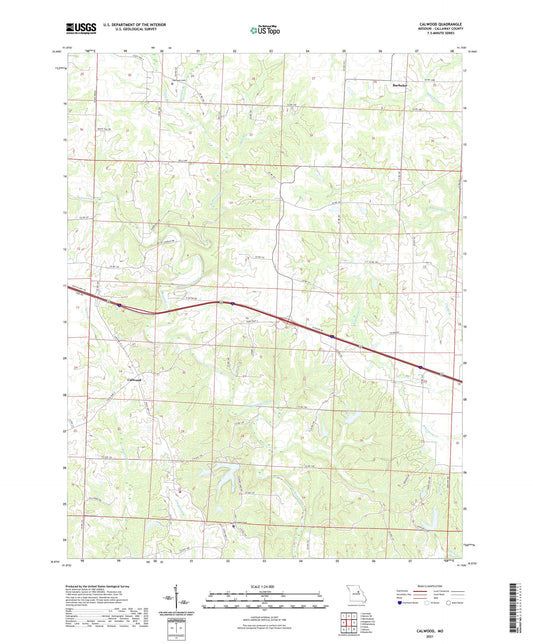 Calwood Missouri US Topo Map Image
