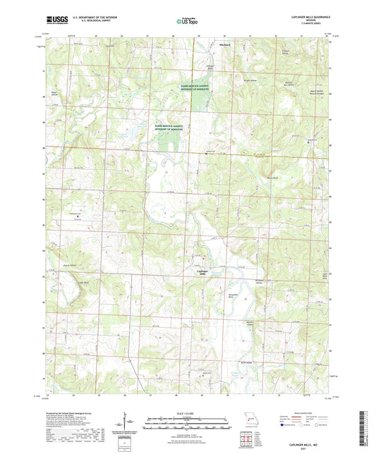 Caplinger Mills Missouri US Topo Map Image