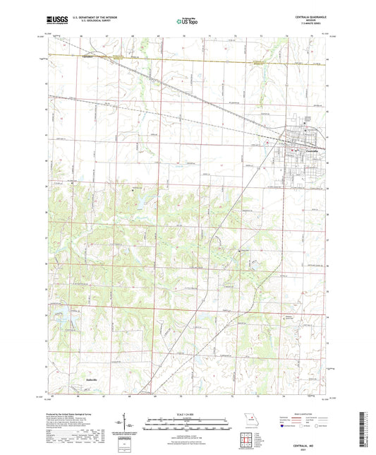 Centralia Missouri US Topo Map Image
