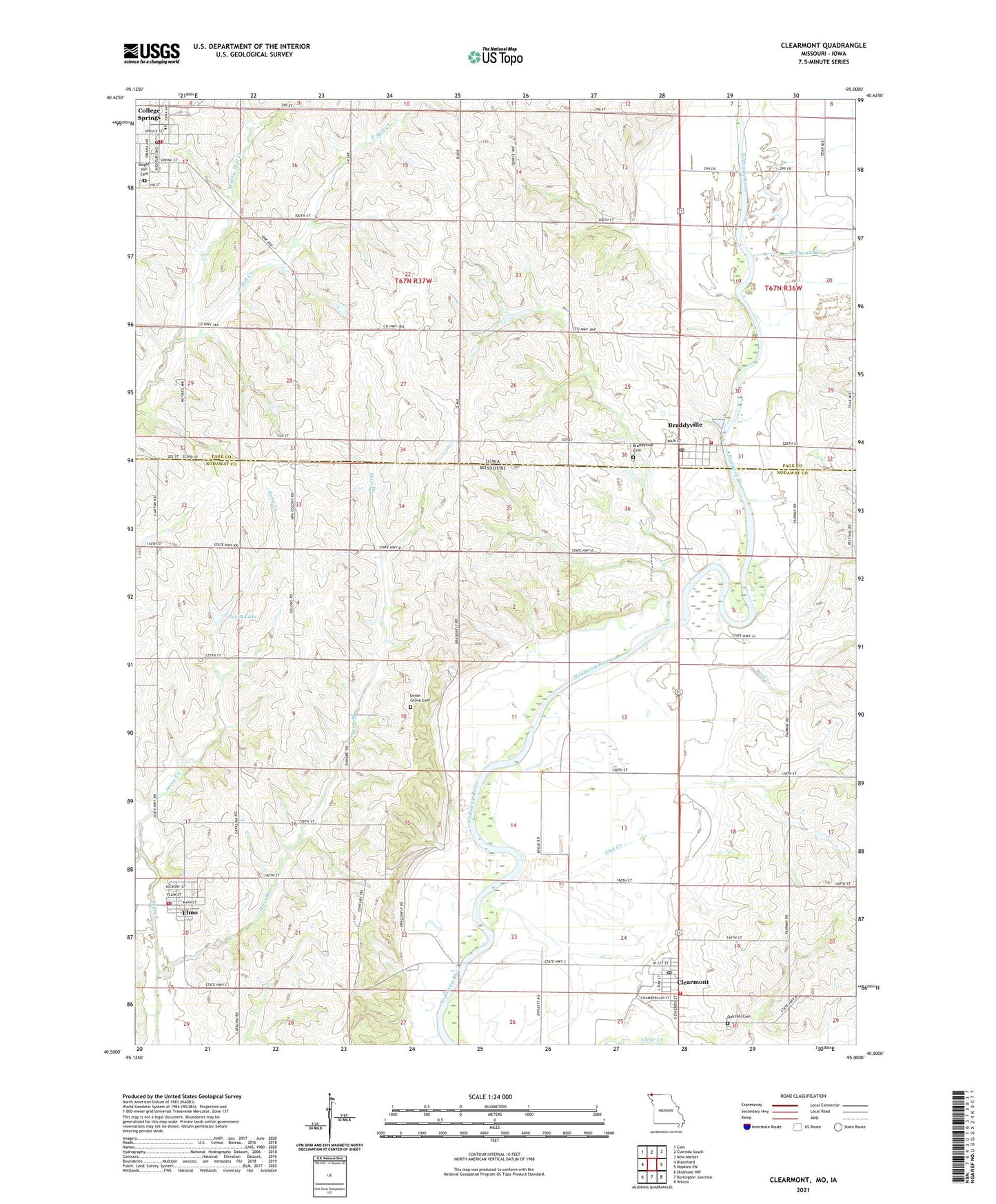 Clearmont Missouri US Topo Map Image