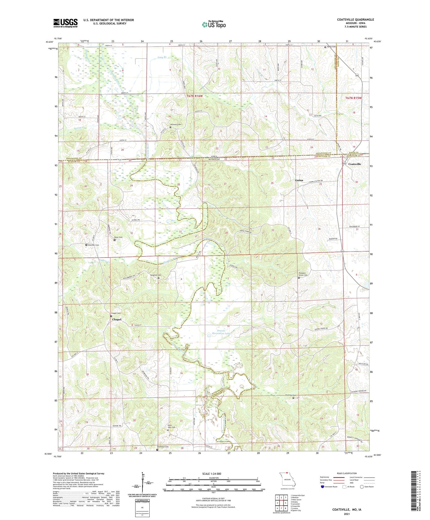 Coatsville Missouri US Topo Map Image