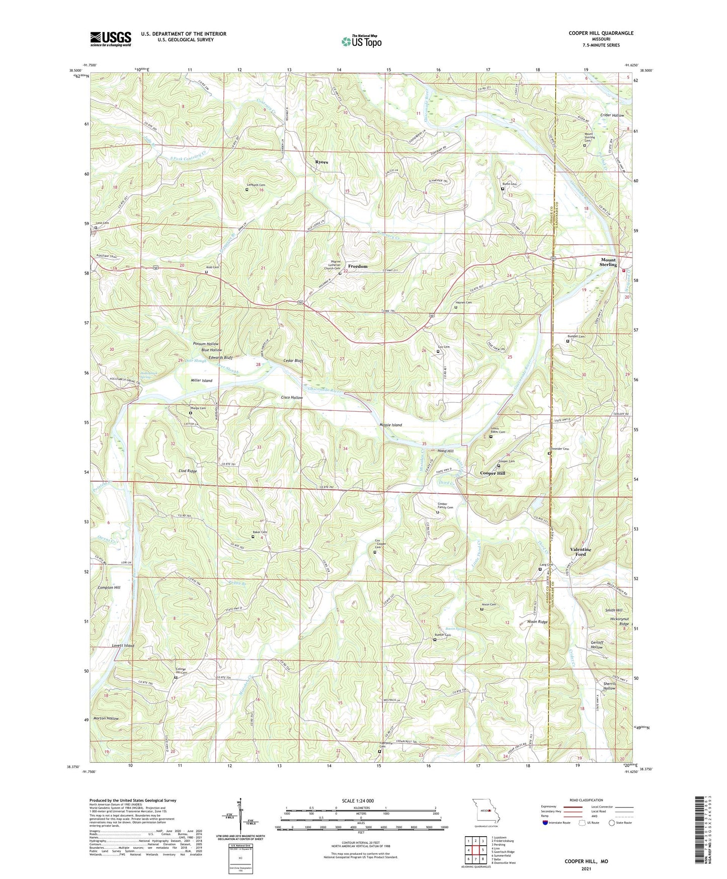 Cooper Hill Missouri US Topo Map Image