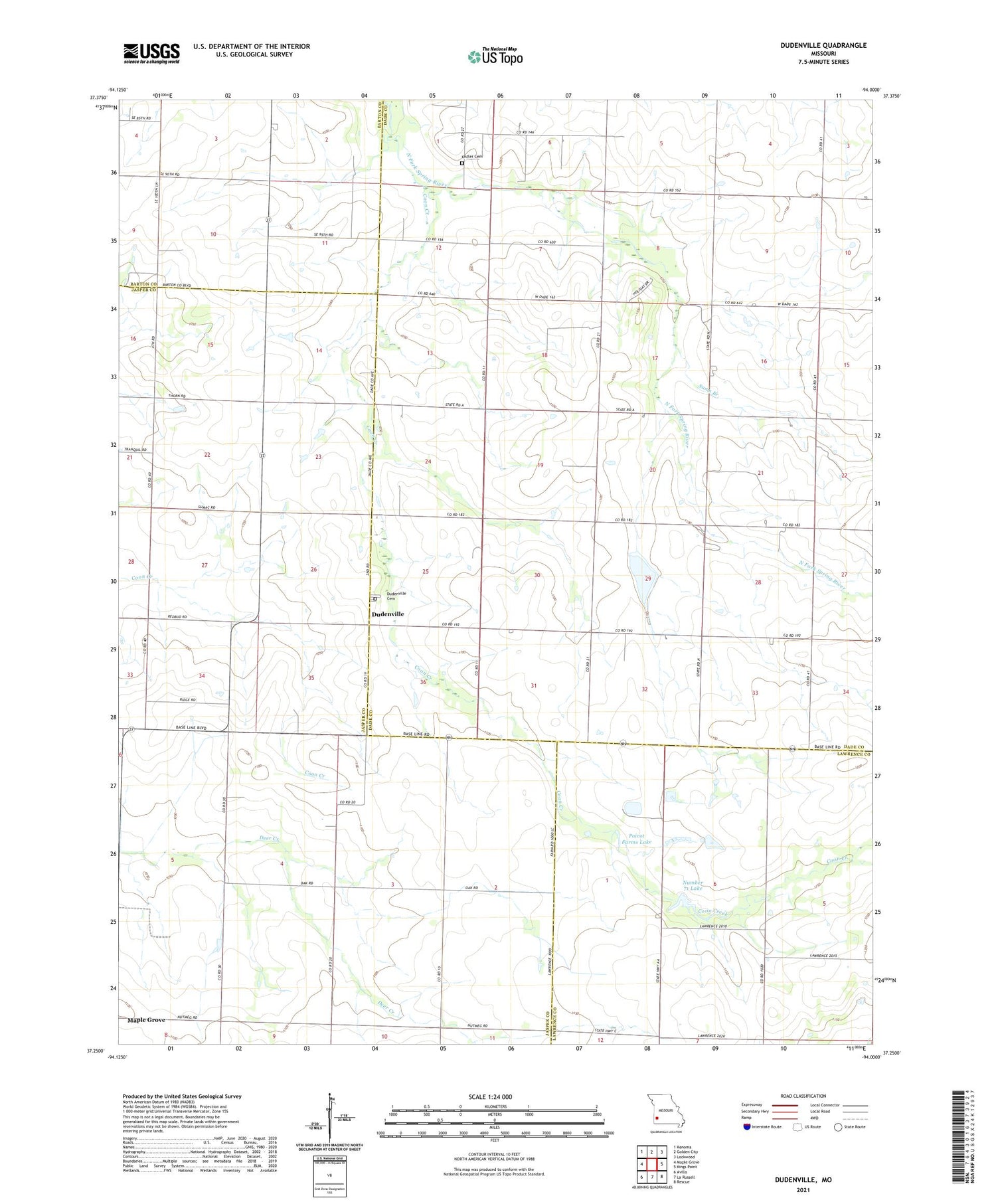 Dudenville Missouri US Topo Map Image