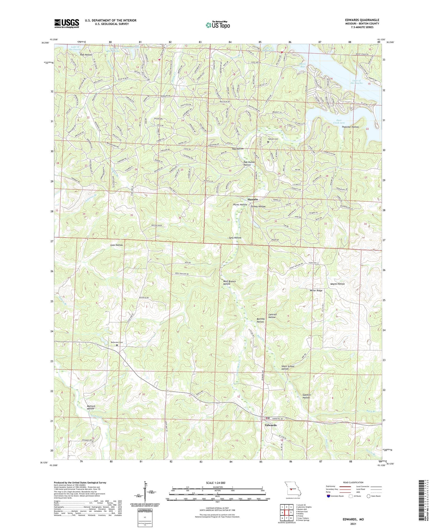 Edwards Missouri US Topo Map Image