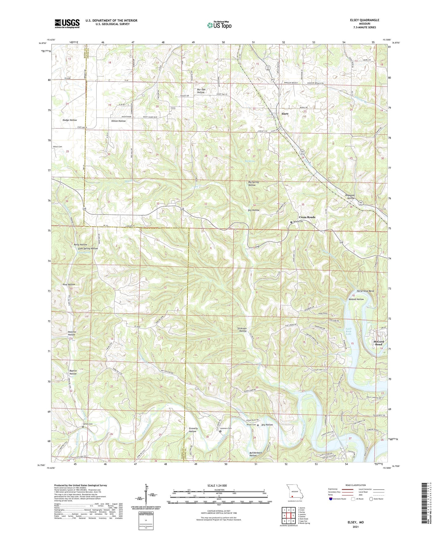 Elsey Missouri US Topo Map Image