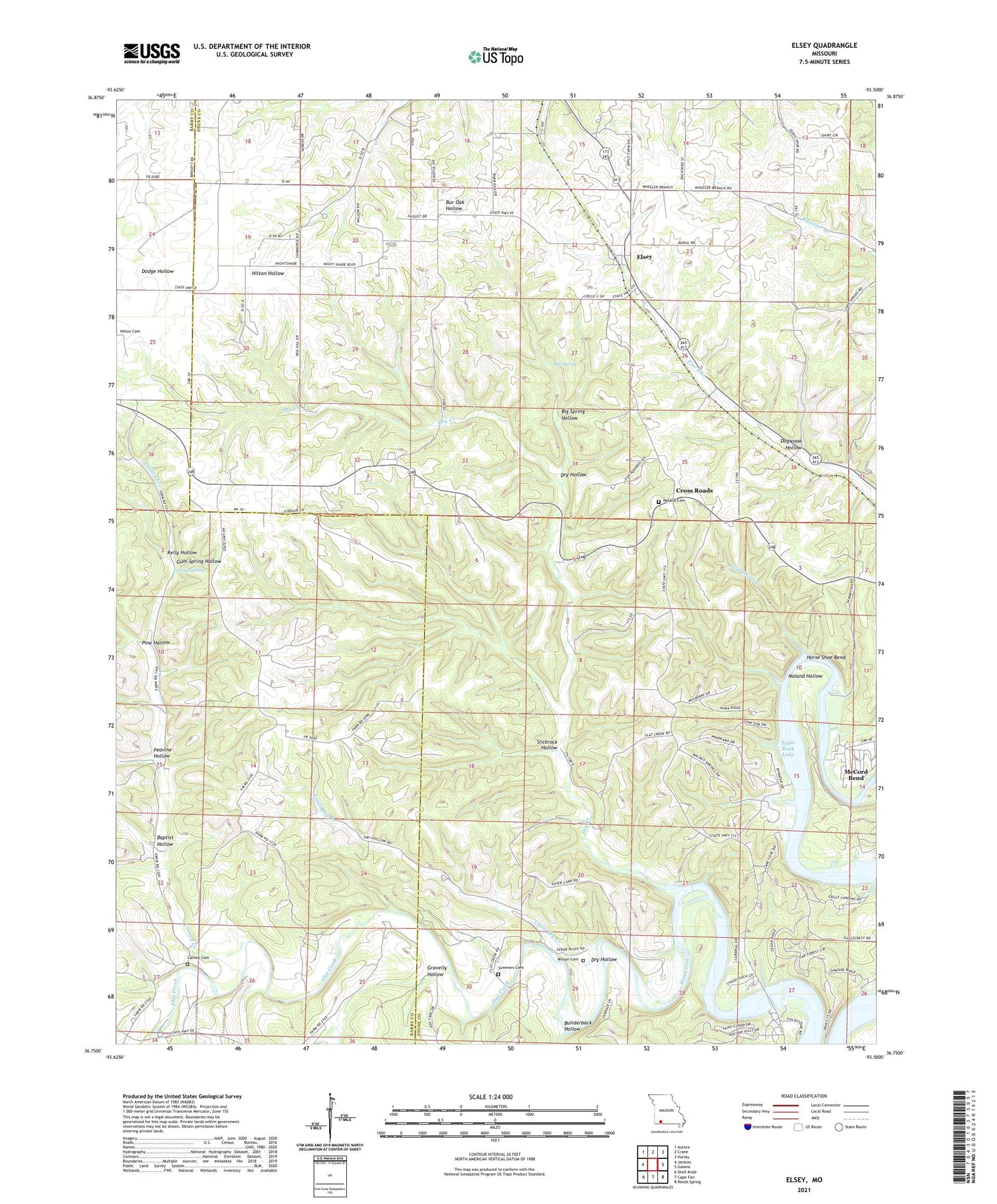 Elsey Missouri US Topo Map Image