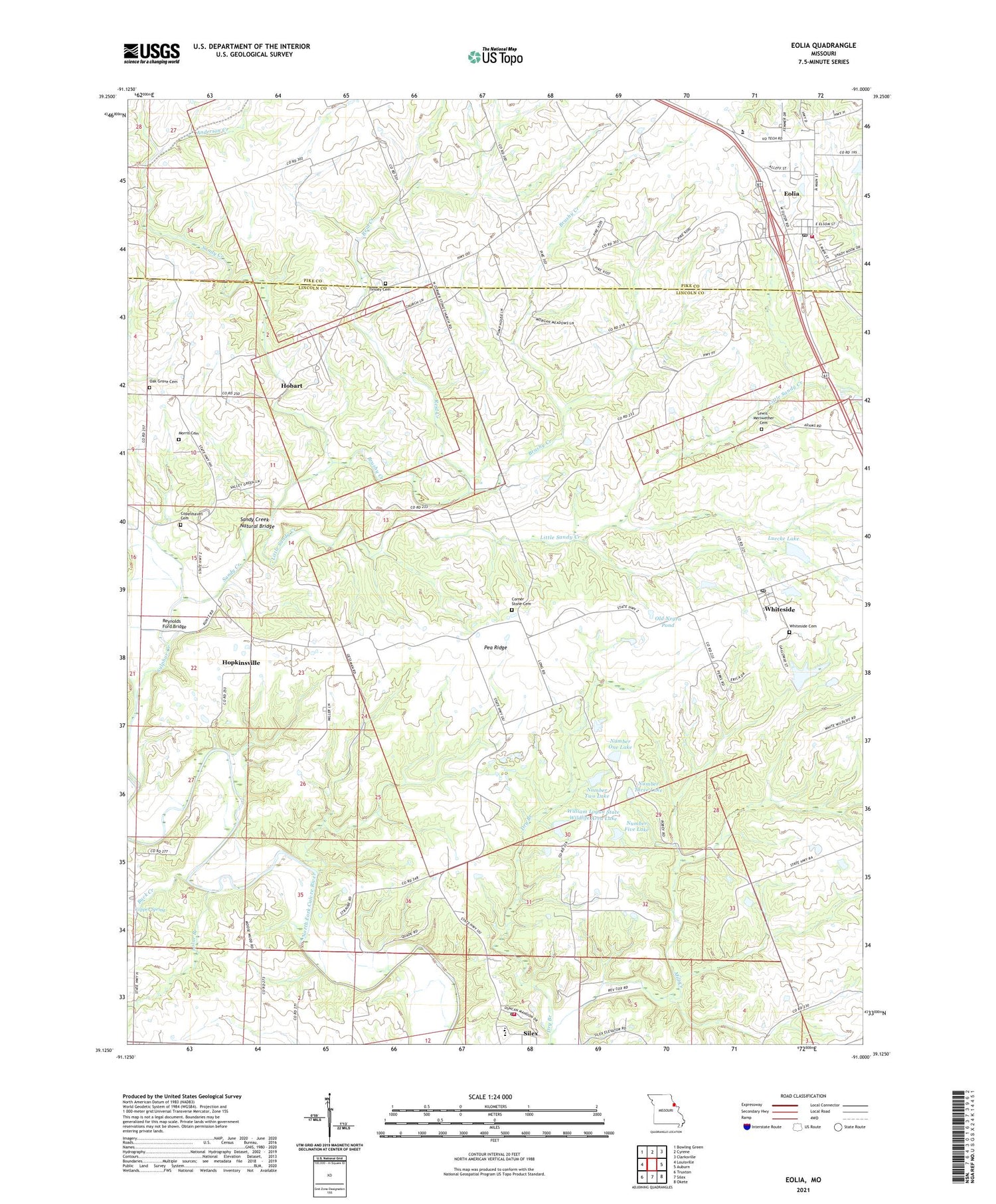 Eolia Missouri US Topo Map Image