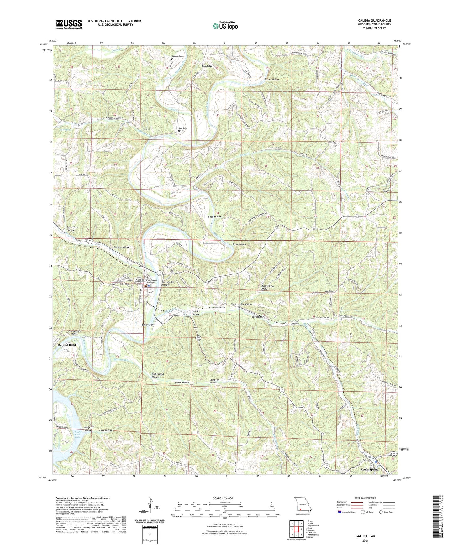 Galena Missouri US Topo Map Image