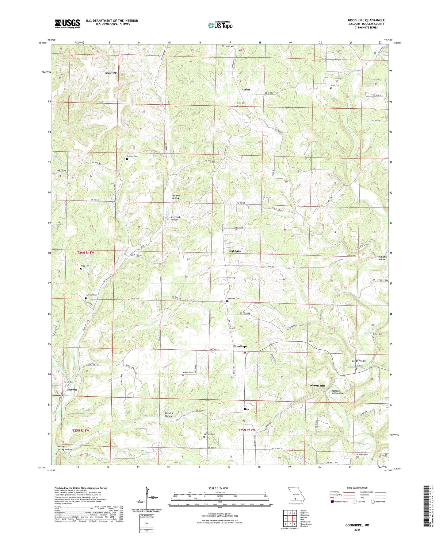 Goodhope Missouri US Topo Map Image