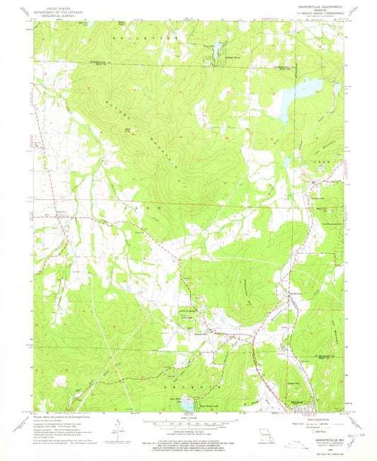 Classic USGS Graniteville Missouri 7.5'x7.5' Topo Map Image