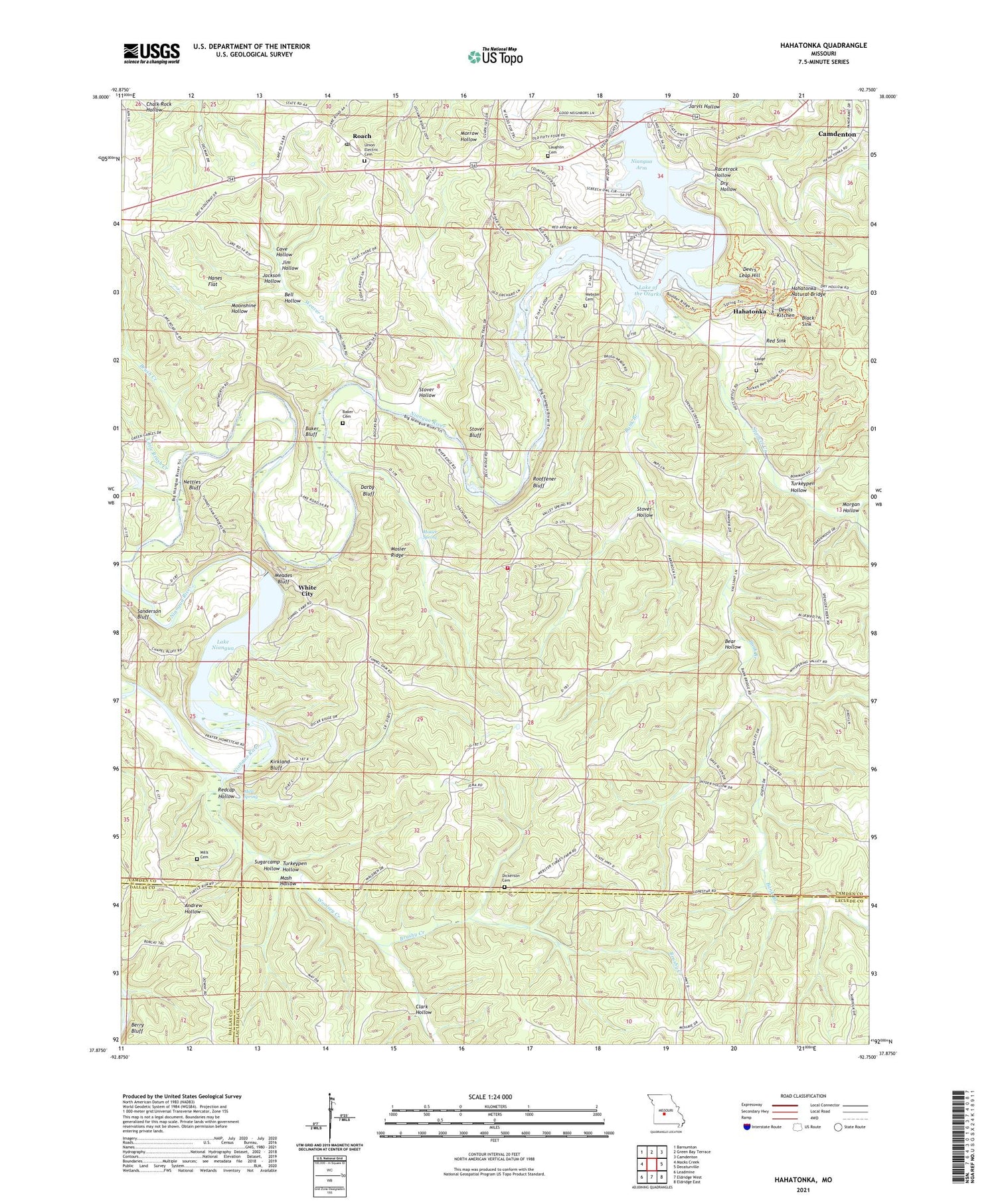 Hahatonka Missouri US Topo Map Image