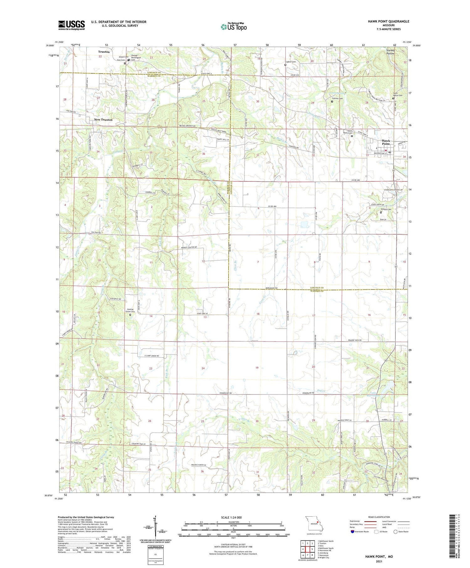 Hawk Point Missouri US Topo Map Image