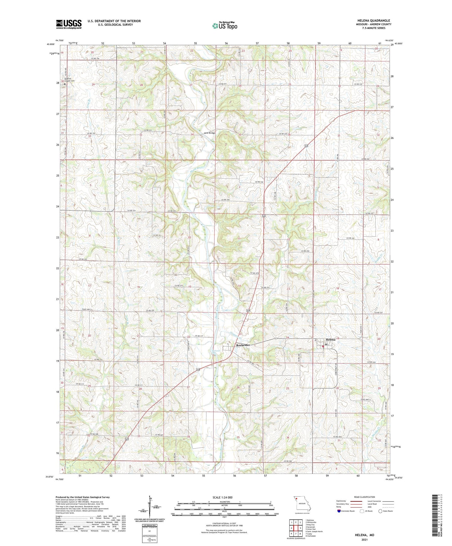 Helena Missouri US Topo Map Image