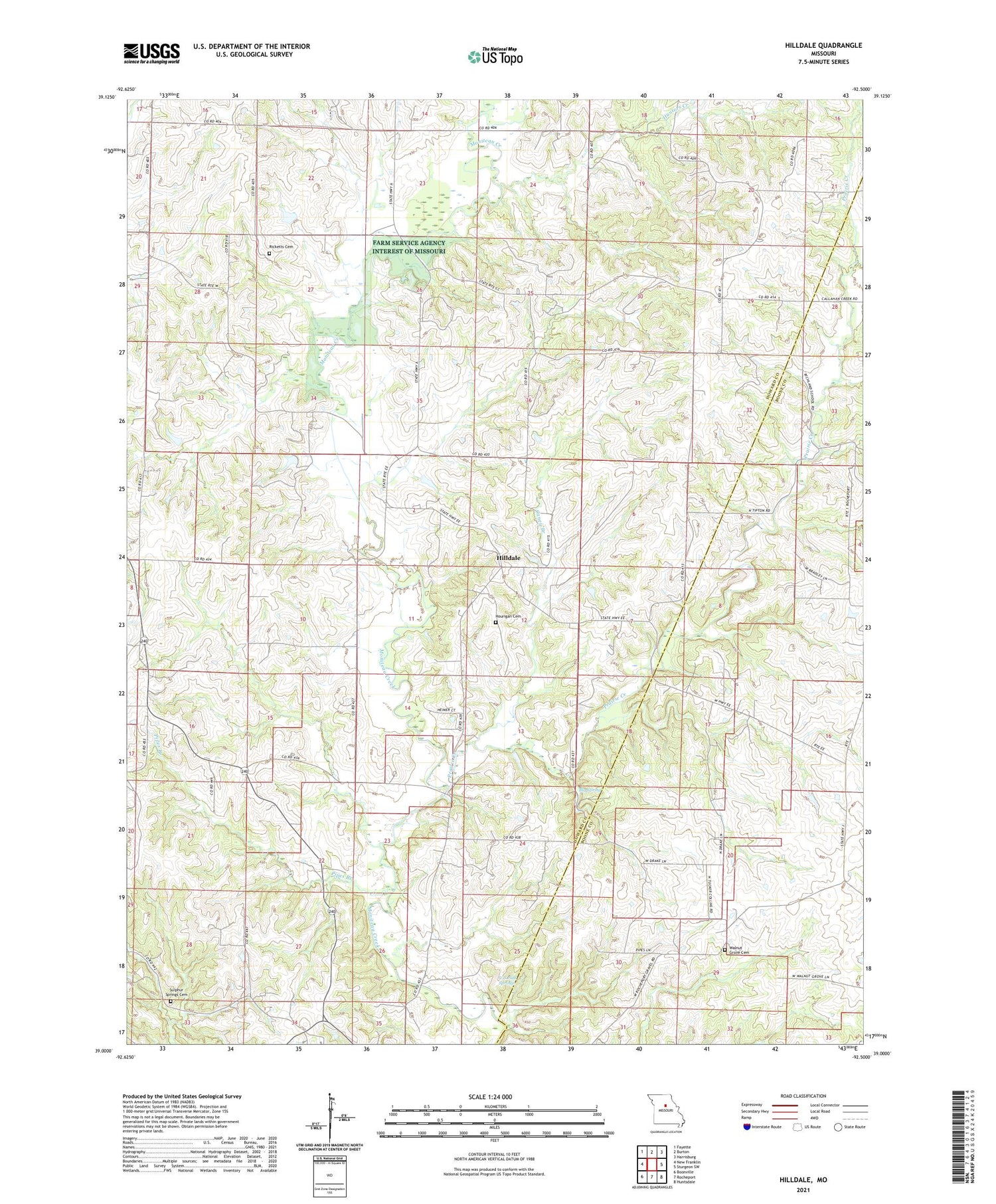 Hilldale Missouri US Topo Map Image