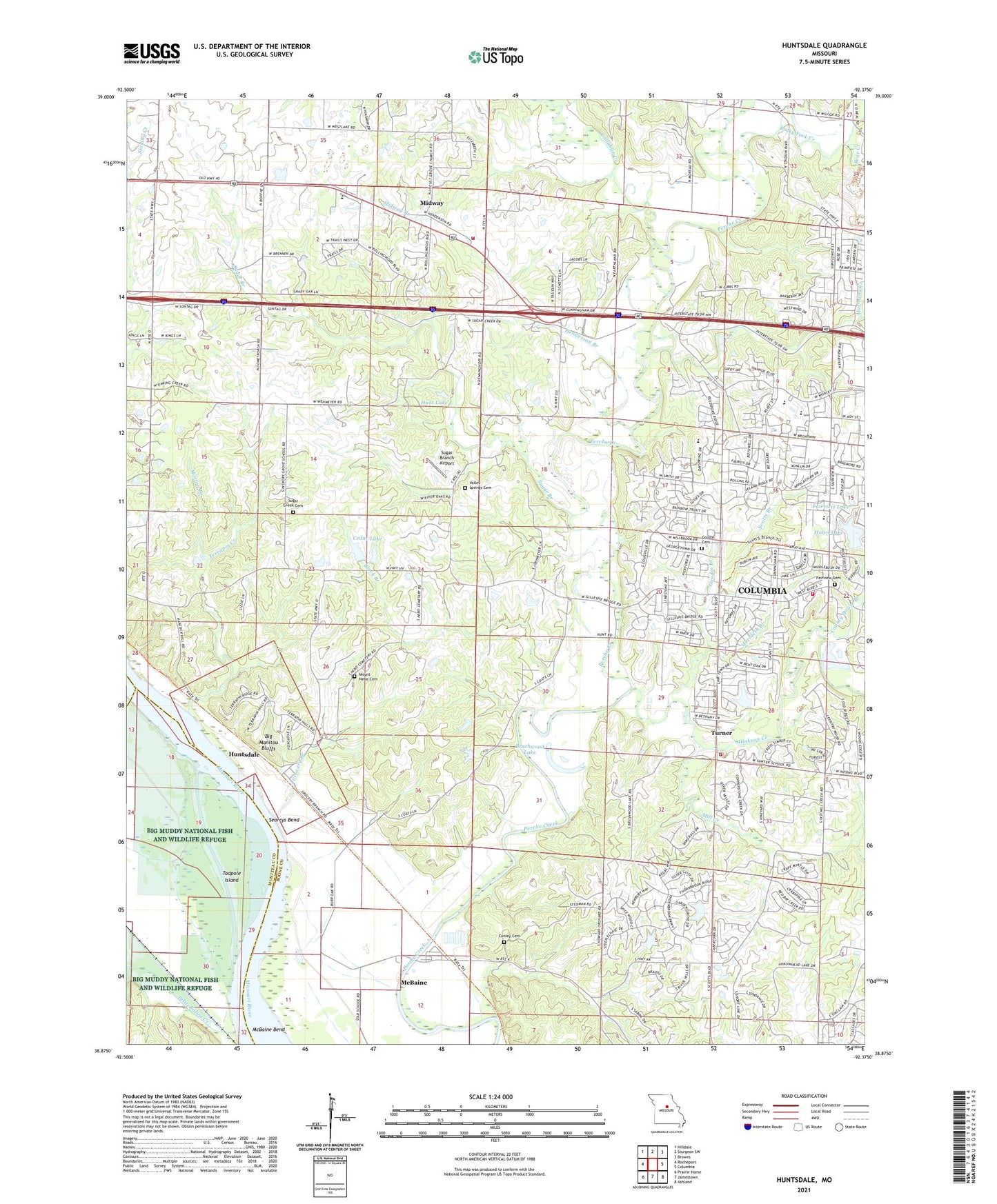 Huntsdale Missouri US Topo Map Image