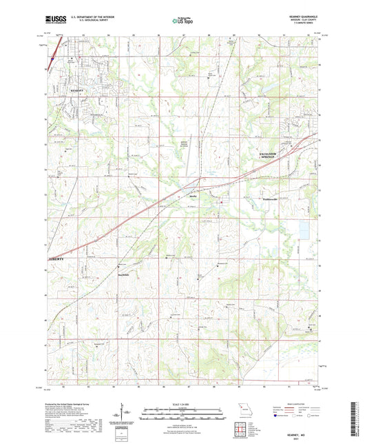 Kearney Missouri US Topo Map Image
