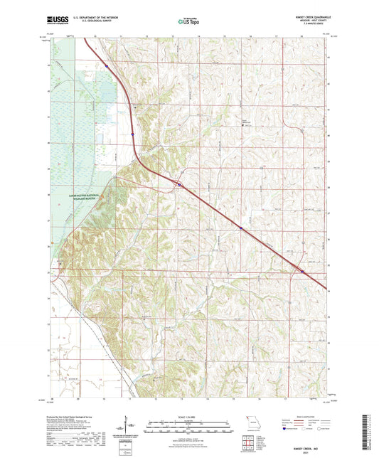 Kimsey Creek Missouri US Topo Map Image