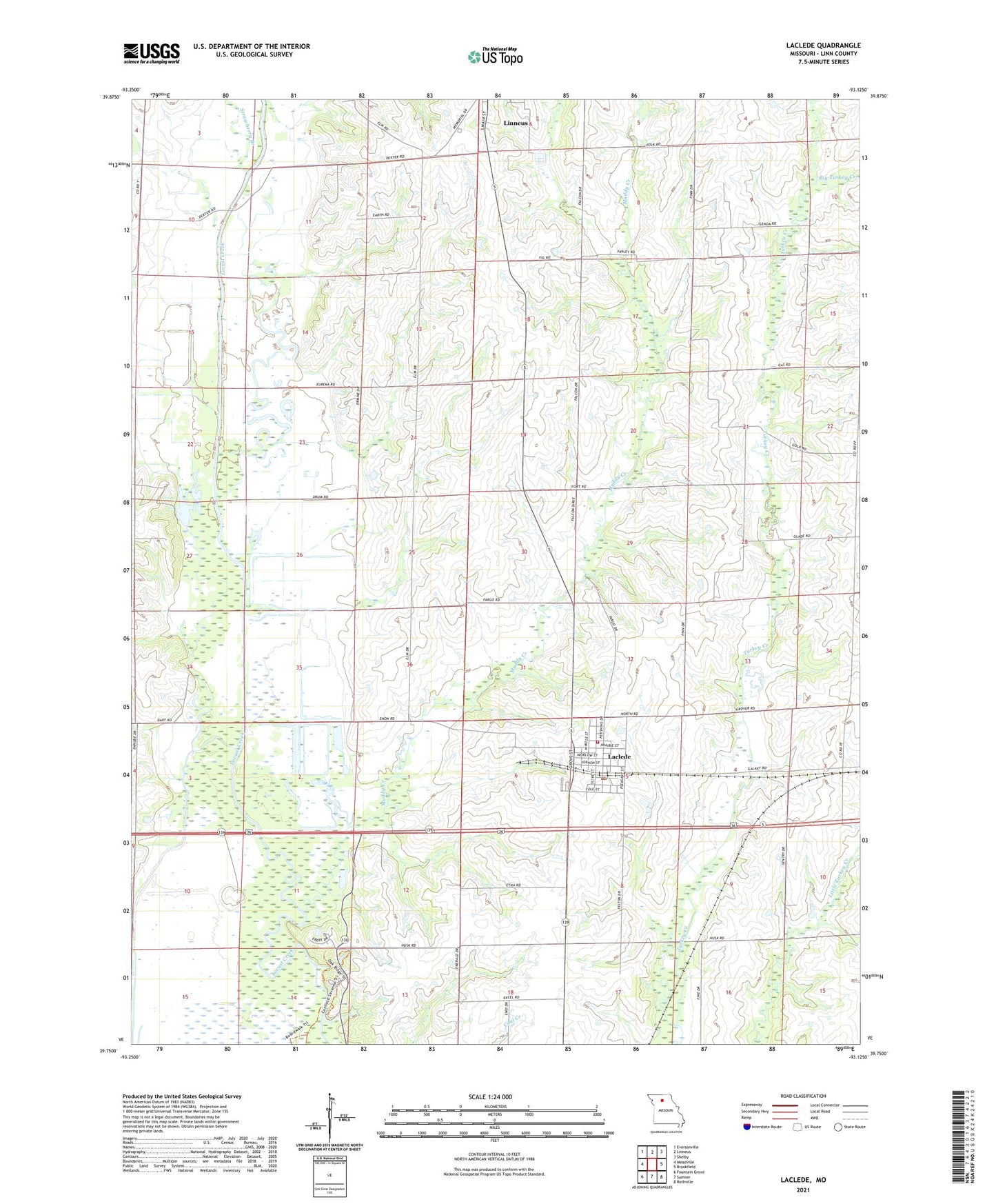 Laclede Missouri US Topo Map Image