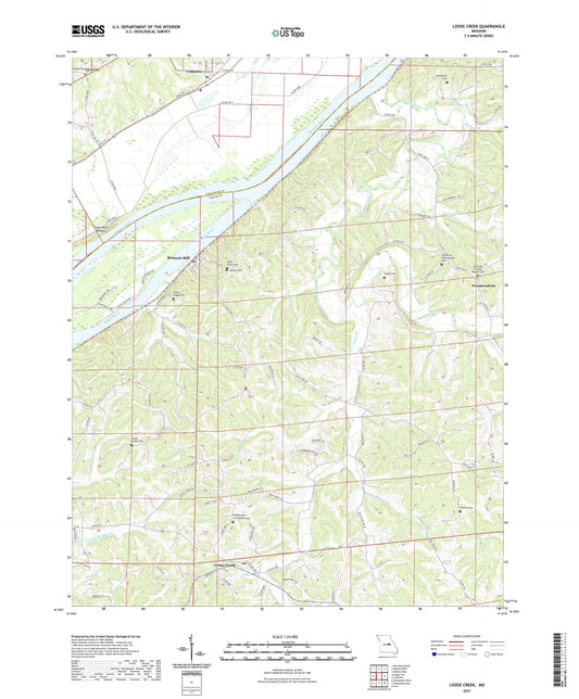 Loose Creek Missouri US Topo Map Image