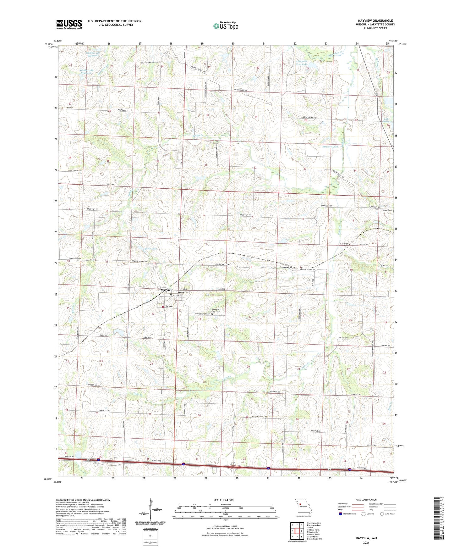 Mayview Missouri US Topo Map Image