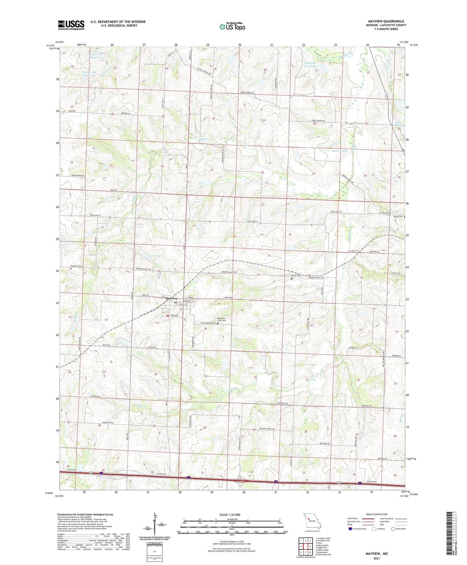 Mayview Missouri US Topo Map Image