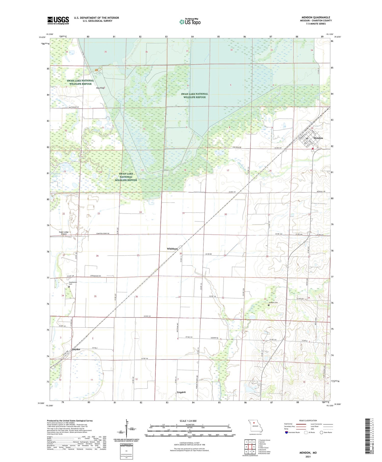 Mendon Missouri US Topo Map Image