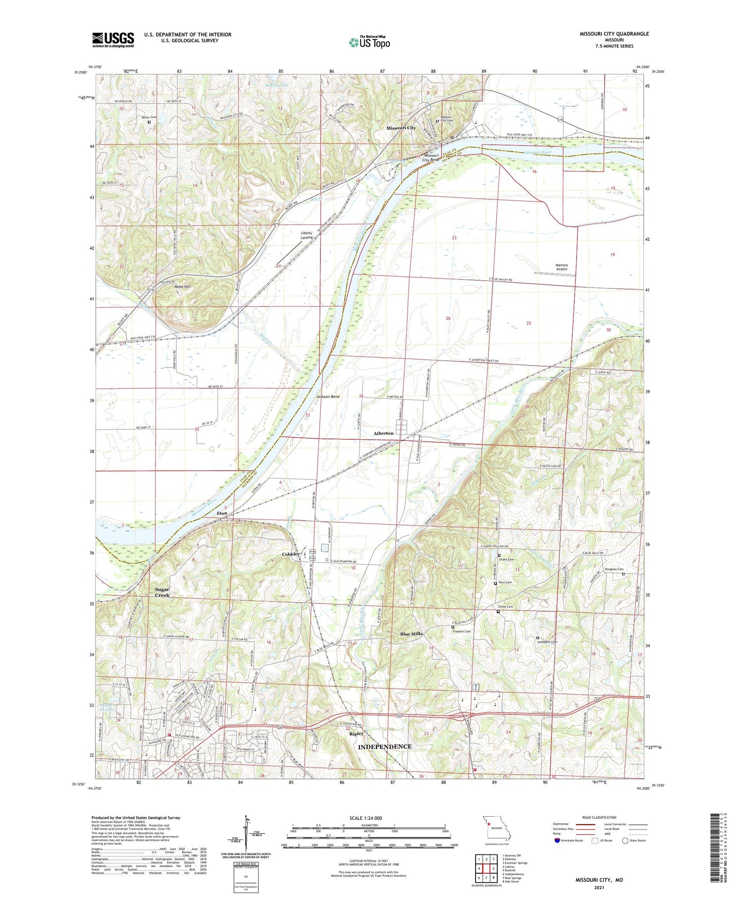 Missouri City Missouri US Topo Map Image
