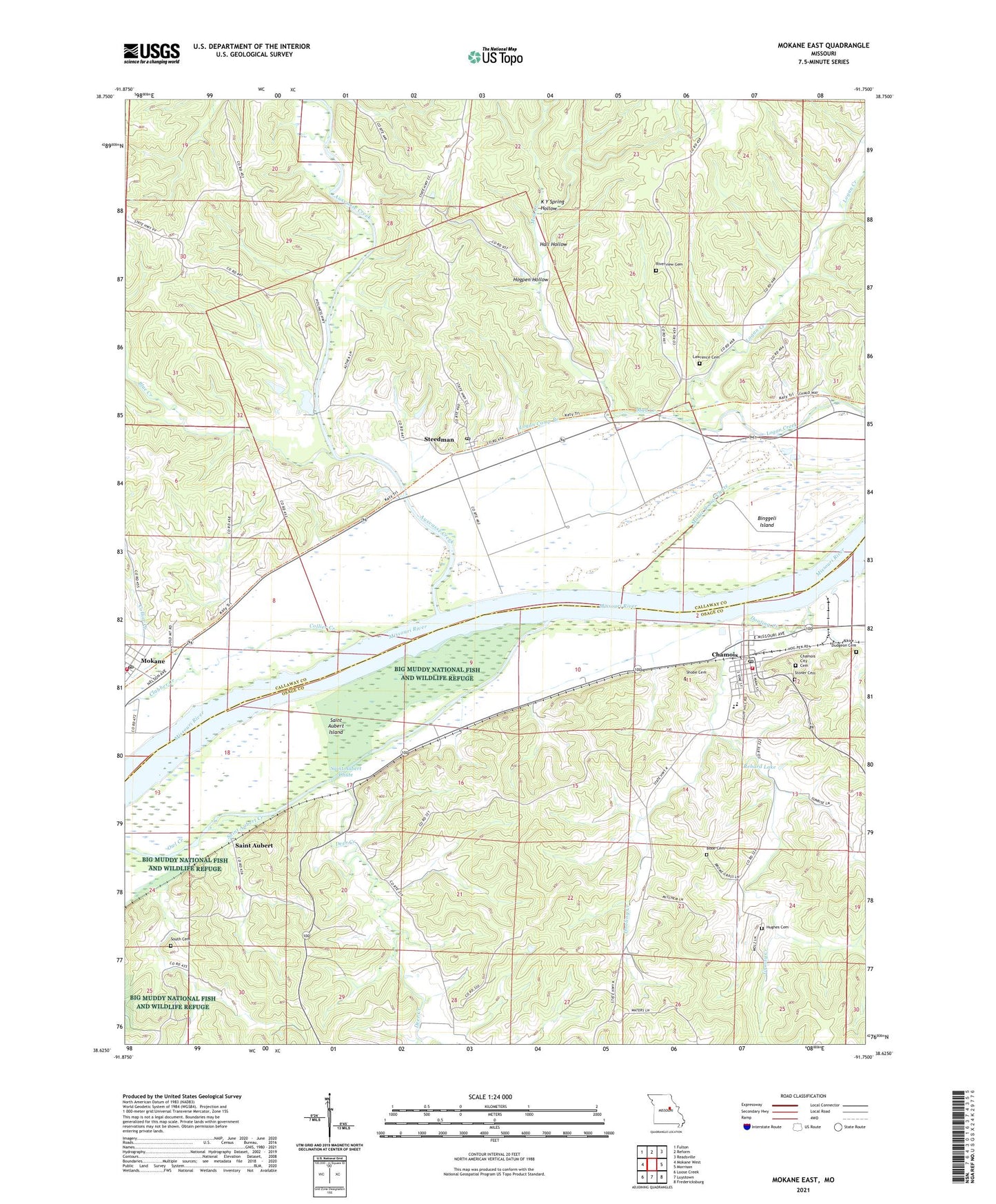 Mokane East Missouri US Topo Map Image