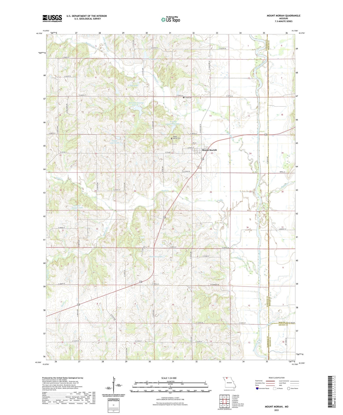 Mount Moriah Missouri US Topo Map Image