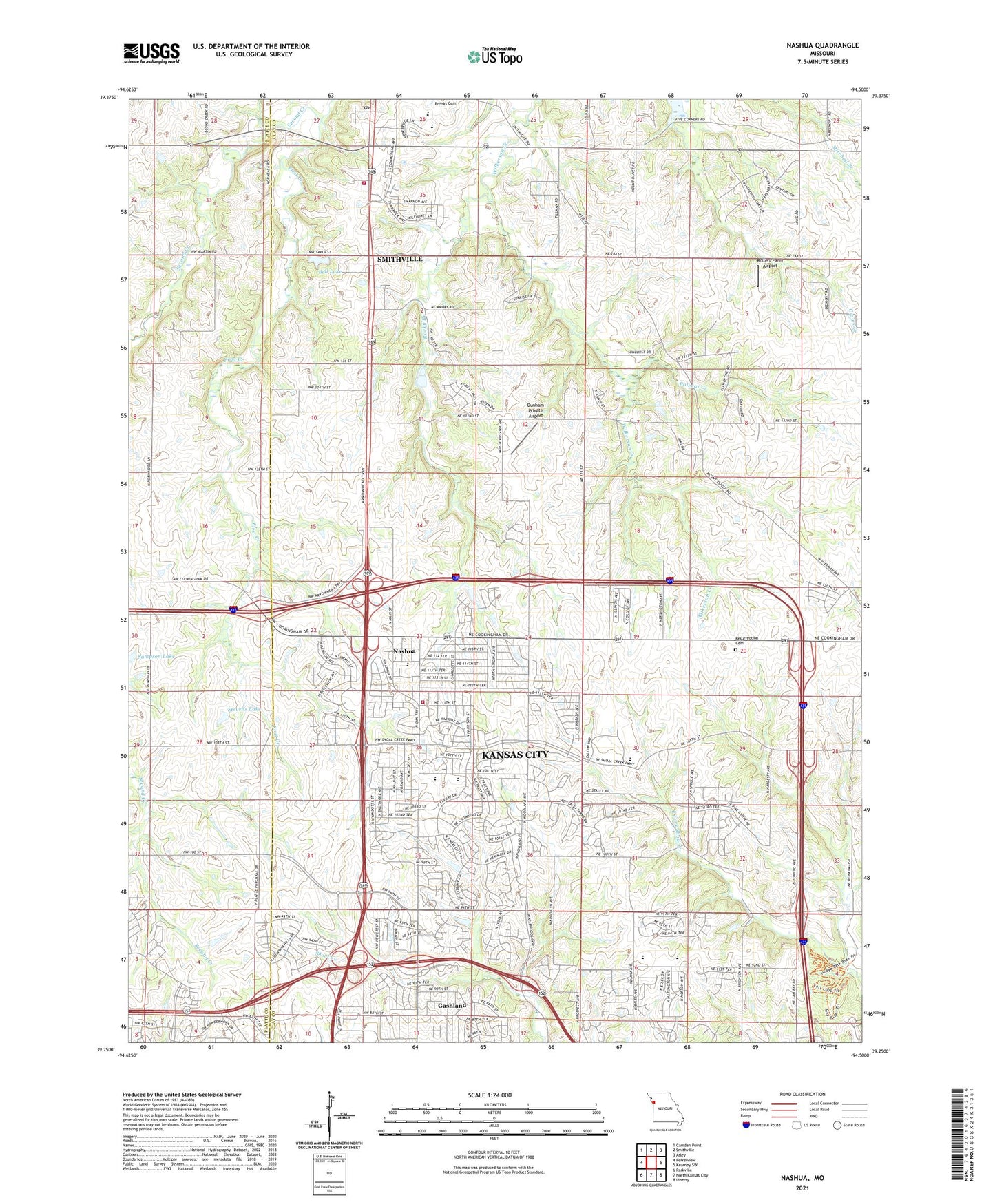 Nashua Missouri US Topo Map Image