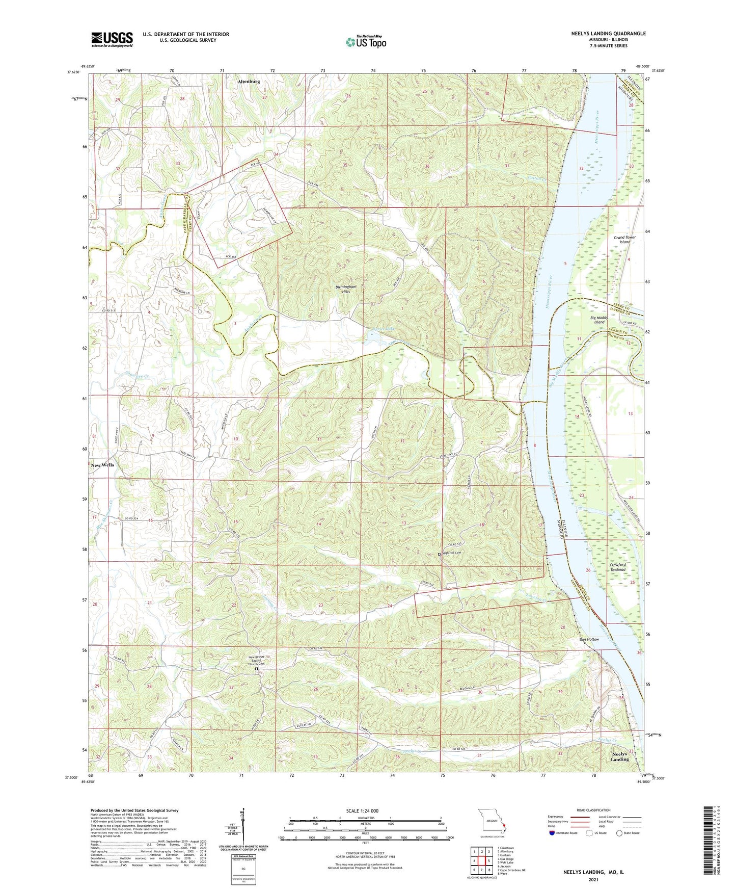 Neelys Landing Missouri US Topo Map Image