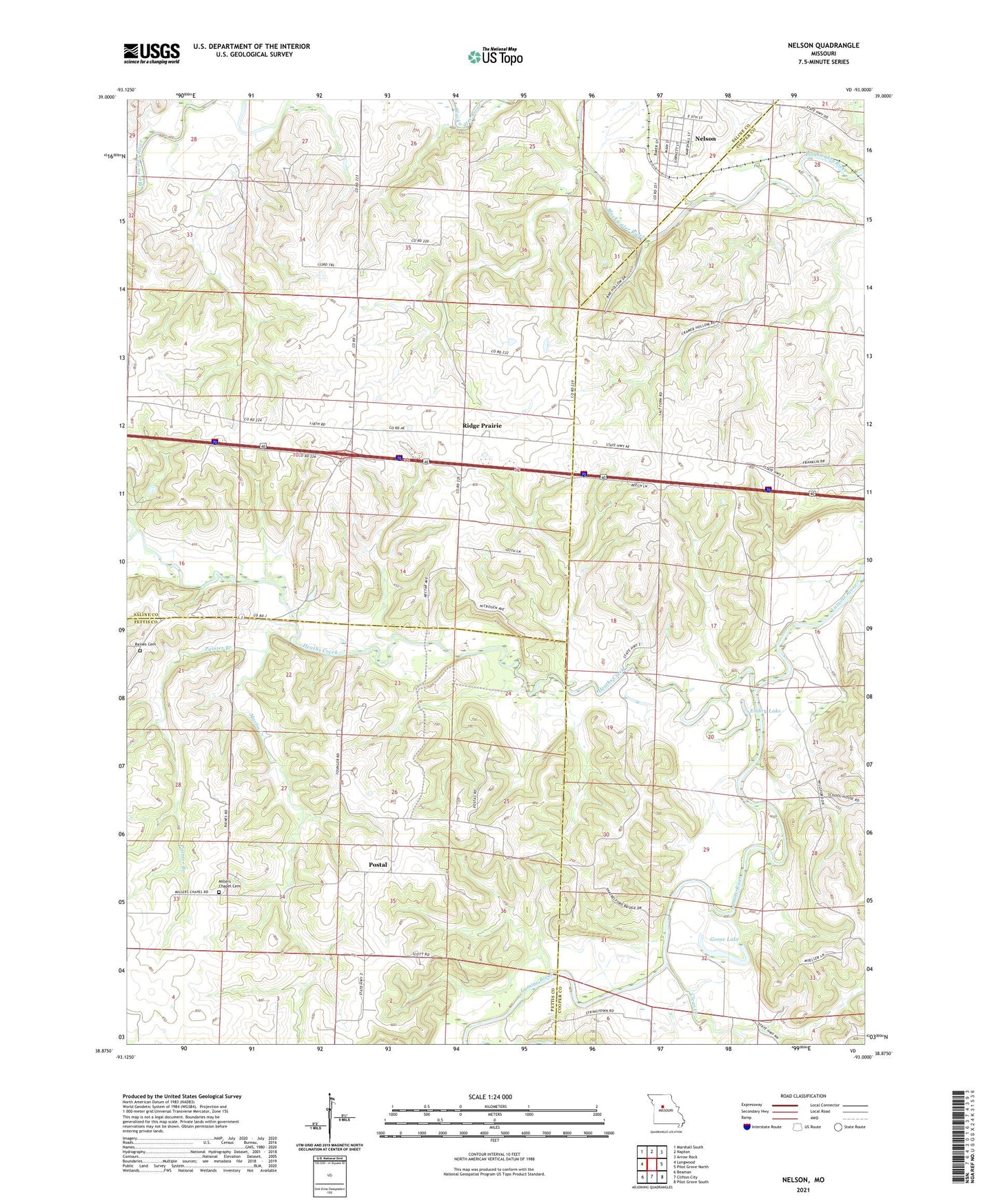 Nelson Missouri US Topo Map Image