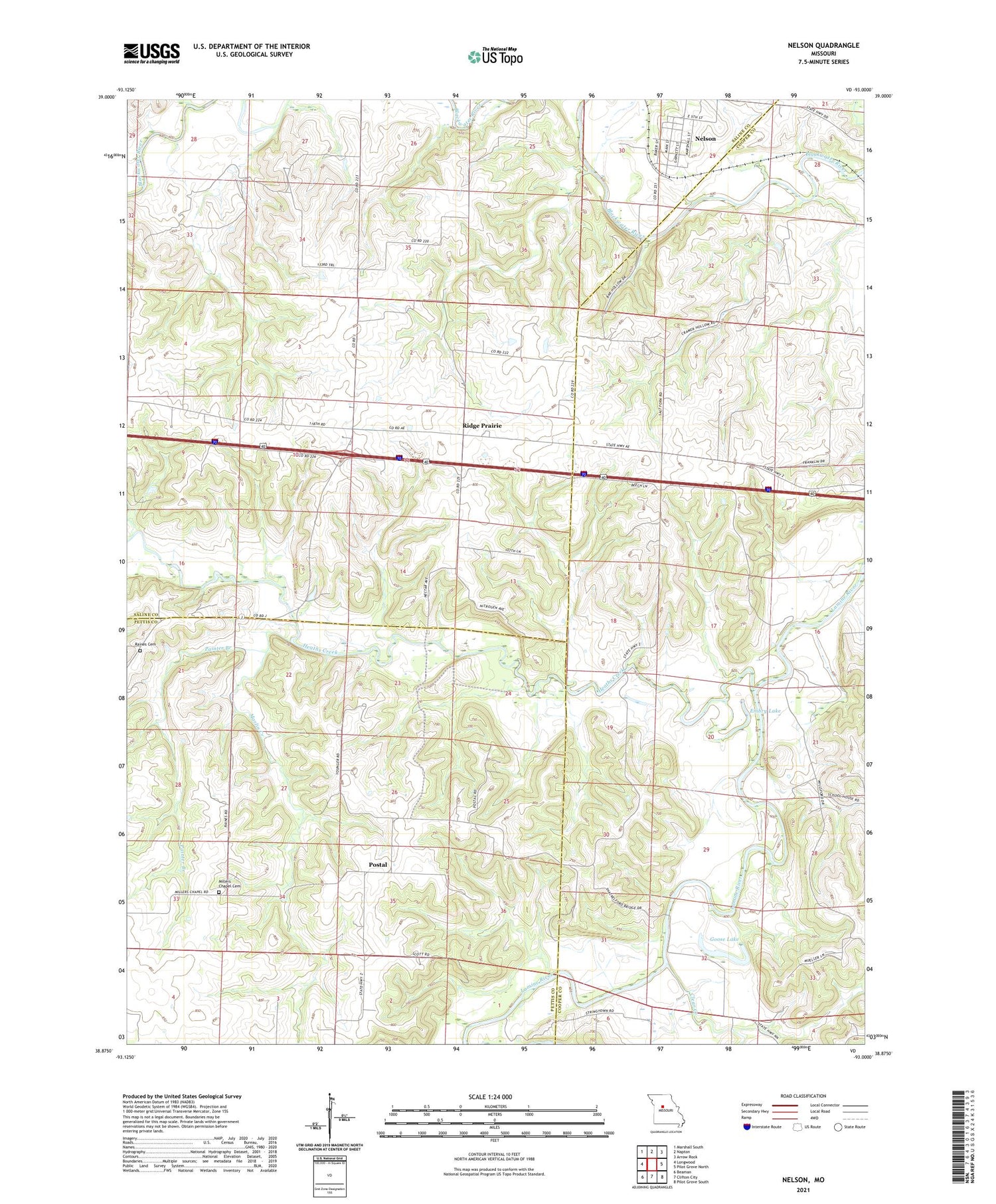 Nelson Missouri US Topo Map Image