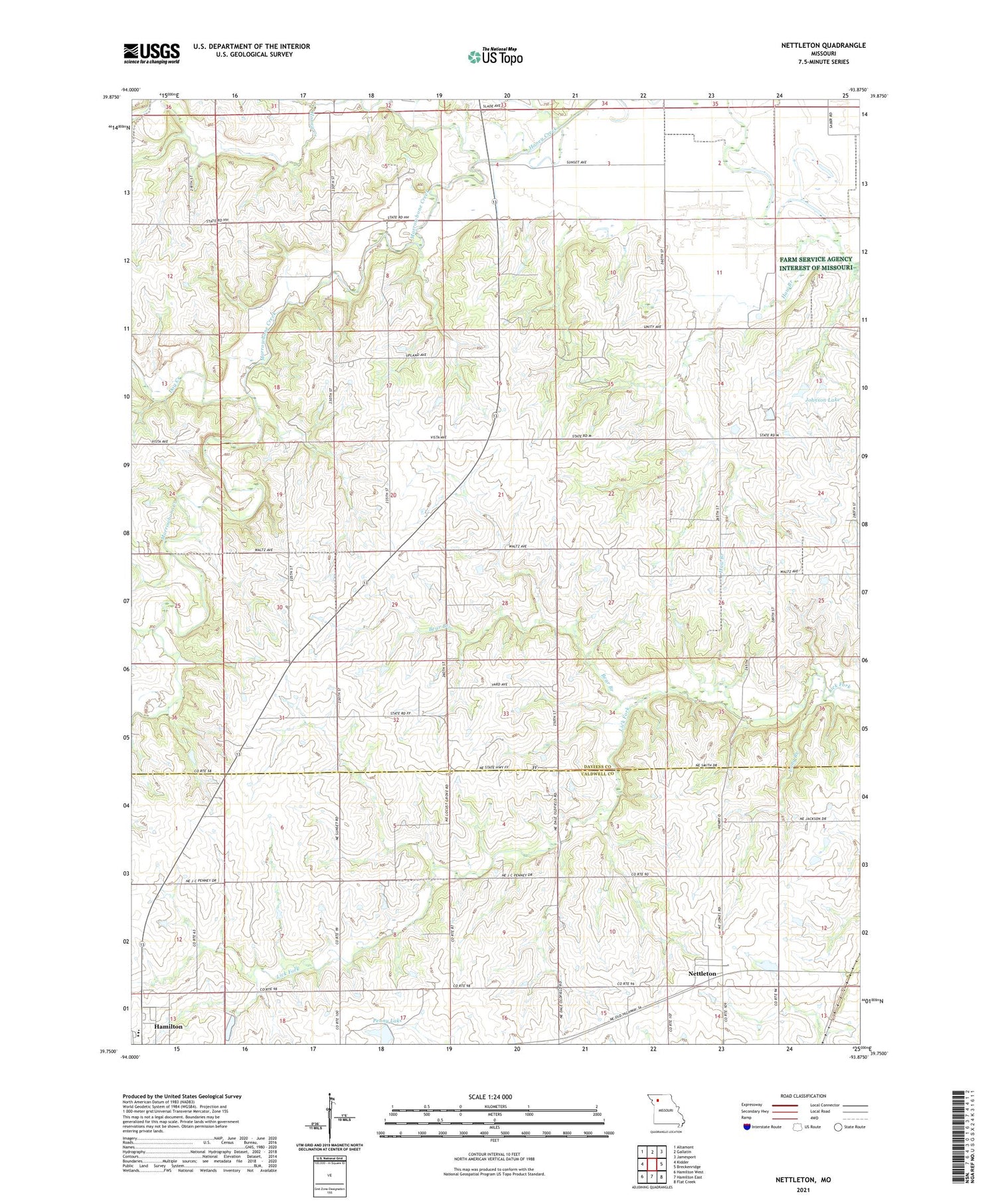 Nettleton Missouri US Topo Map Image