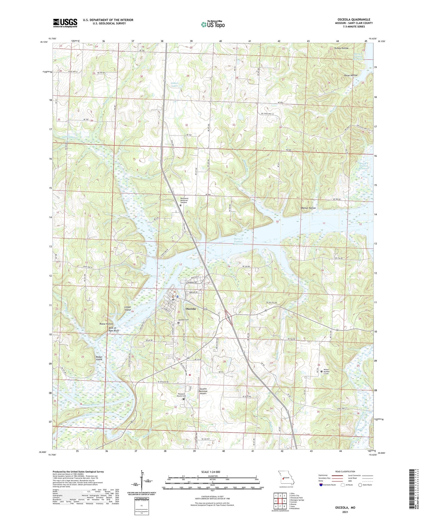 Osceola Missouri US Topo Map Image